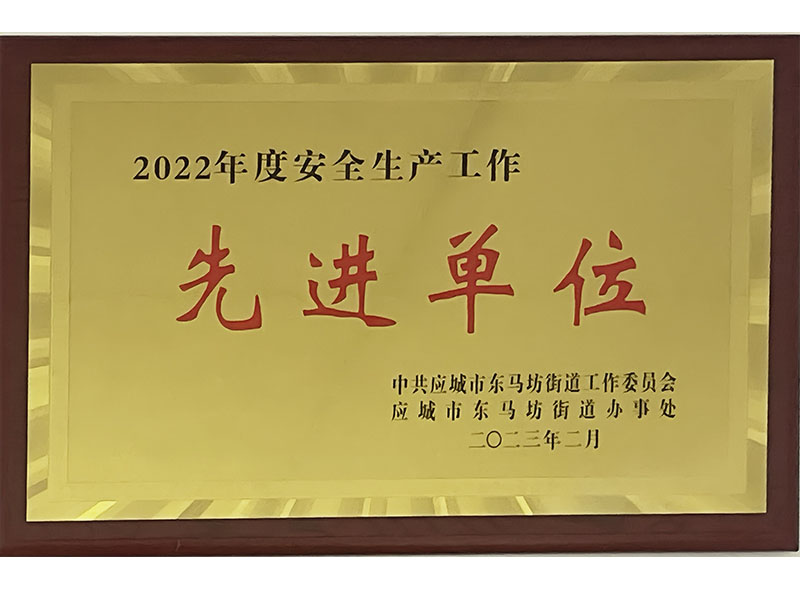 2022年度安全生產(chǎn)工作先進(jìn)單位